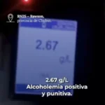 Detectaron a un conductor con 2,67 g/l de alcohol en sangre en un control sobre la Ruta 25