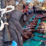 Tres hombres fueron demorados con un arma y una tonelada de carne de animales faenados